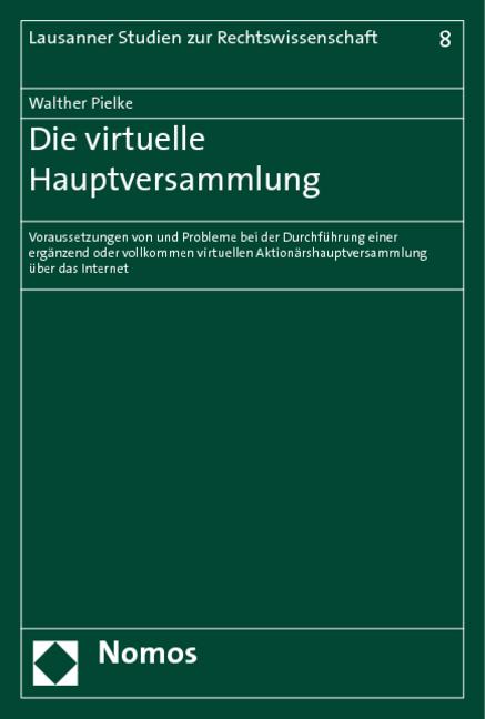 Cover-Bild Die virtuelle Hauptversammlung