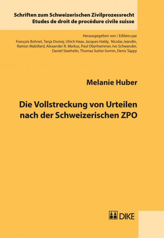 Cover-Bild Die Vollstreckung von Urteilen nach der Schweizerischen ZPO