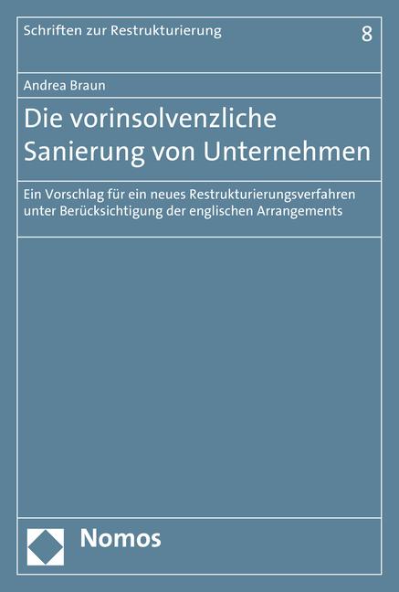 Cover-Bild Die vorinsolvenzliche Sanierung von Unternehmen