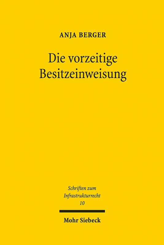 Cover-Bild Die vorzeitige Besitzeinweisung