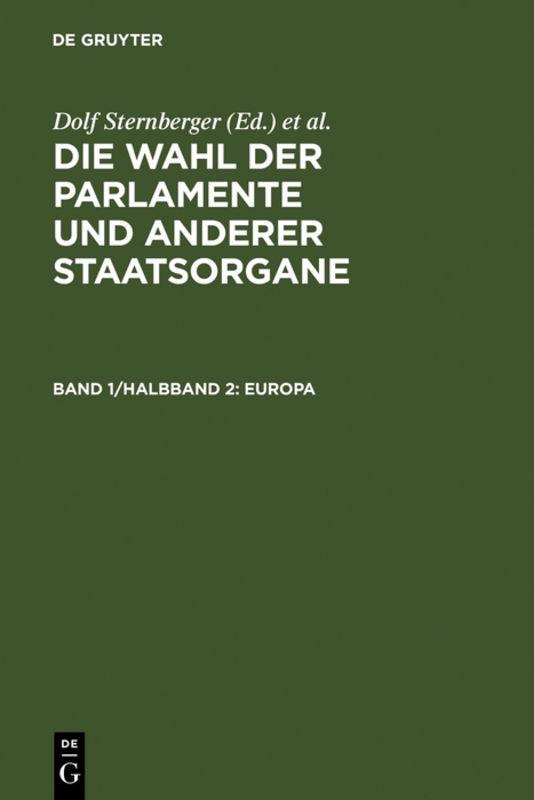 Cover-Bild Die Wahl der Parlamente und anderer Staatsorgane / Europa