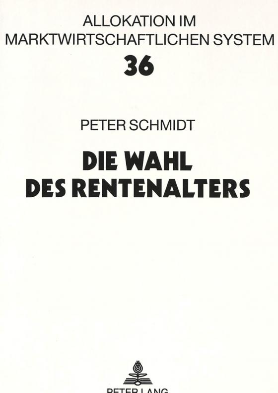 Cover-Bild Die Wahl des Rentenalters