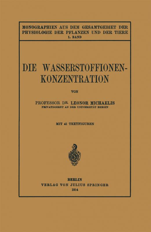 Cover-Bild Die Wasserstoffionen-Konzentration