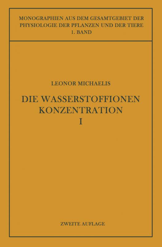 Cover-Bild Die Wasserstoffionenkonzentration