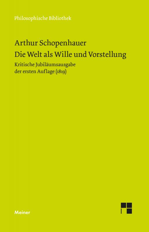 Cover-Bild Die Welt als Wille und Vorstellung