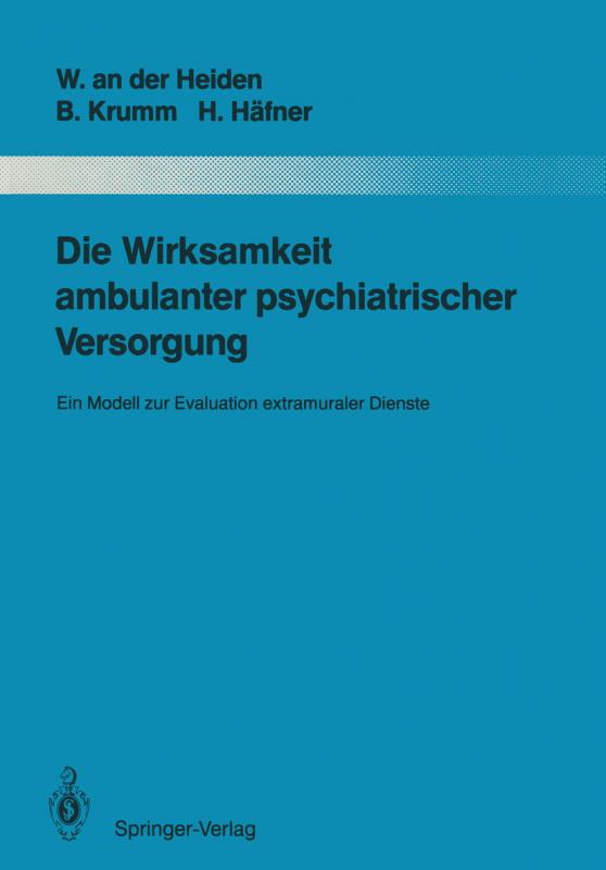 Cover-Bild Die Wirksamkeit ambulanter psychiatrischer Versorgung