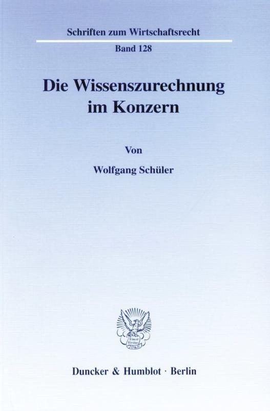 Cover-Bild Die Wissenszurechnung im Konzern.
