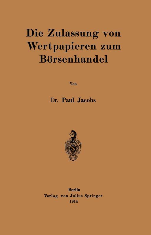 Cover-Bild Die Zulassung von Wertpapieren zum Börsenhandel