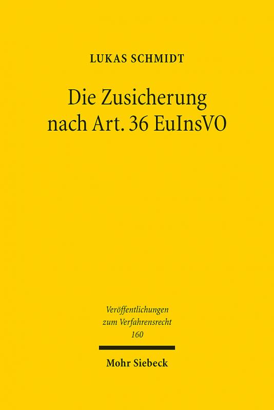 Cover-Bild Die Zusicherung nach Art. 36 EuInsVO