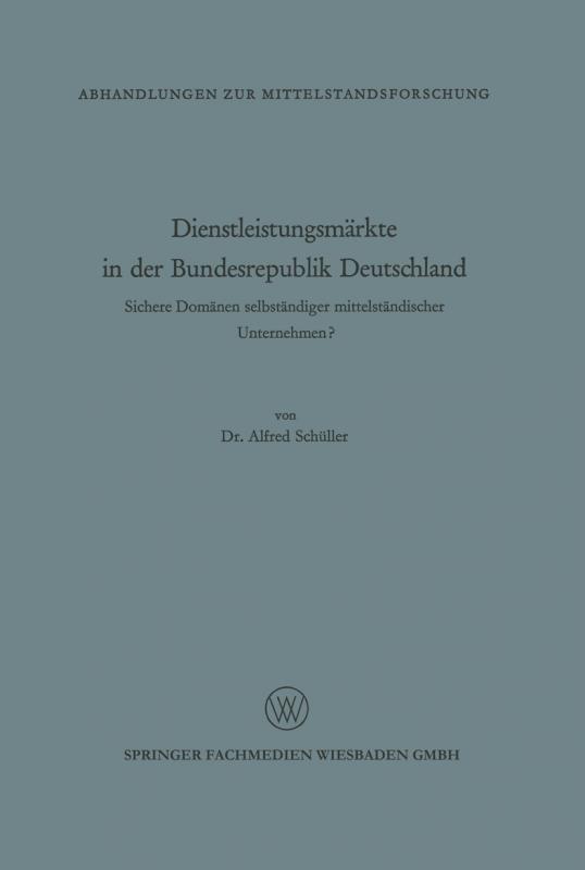 Cover-Bild Dienstleistungsmärkte in der Bundesrepublik Deutschland