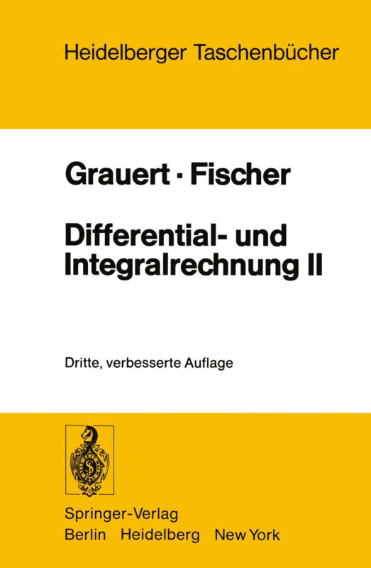 Cover-Bild Differential- und Integralrechnung II