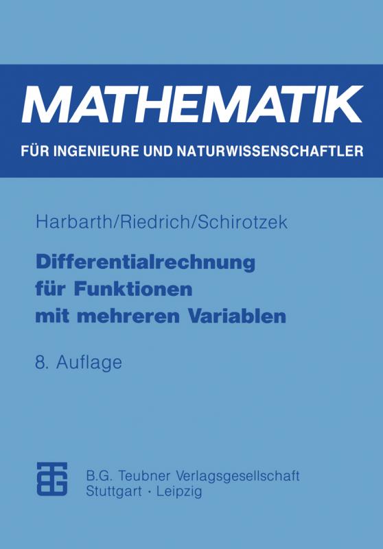 Cover-Bild Differentialrechnung für Funktionen mit mehreren Variablen
