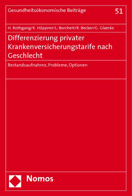 Cover-Bild Differenzierung privater Krankenversicherungstarife nach Geschlecht