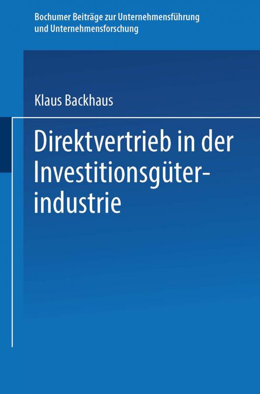 Cover-Bild Direktvertrieb in der Investitionsgüterindustrie