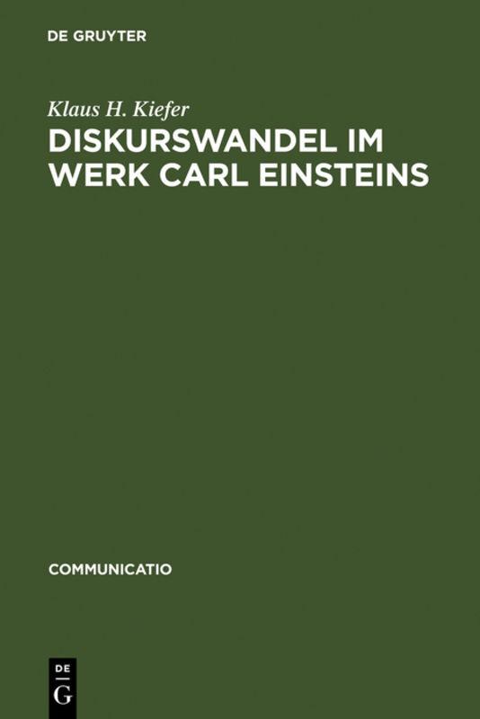 Cover-Bild Diskurswandel im Werk Carl Einsteins