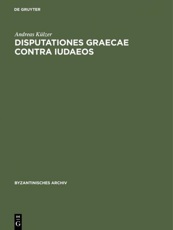 Cover-Bild Disputationes graecae contra Iudaeos