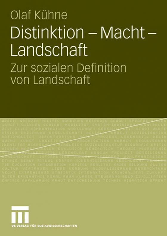 Cover-Bild Distinktion - Macht - Landschaft