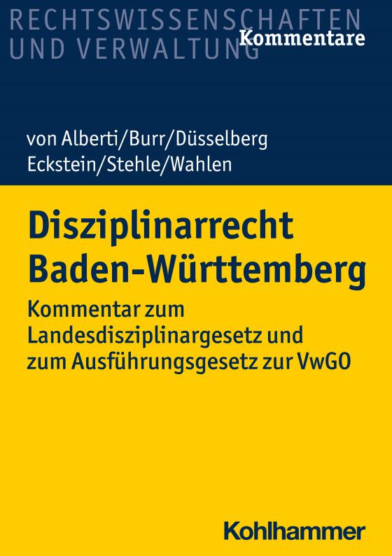 Cover-Bild Disziplinarrecht Baden-Württemberg
