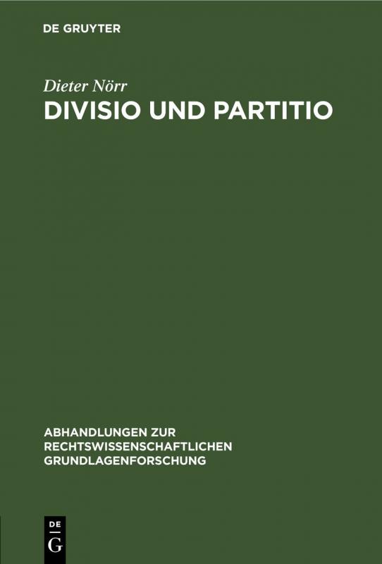 Cover-Bild Divisio und Partitio