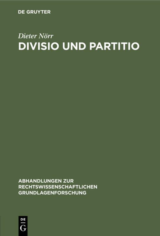 Cover-Bild Divisio und Partitio