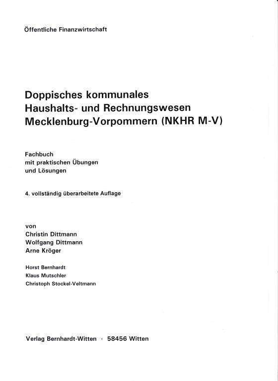 Cover-Bild Doppisches kommunales Haushalts- und Rechnungswesen Mecklenburg-Vorpommern (NKHR M-V)