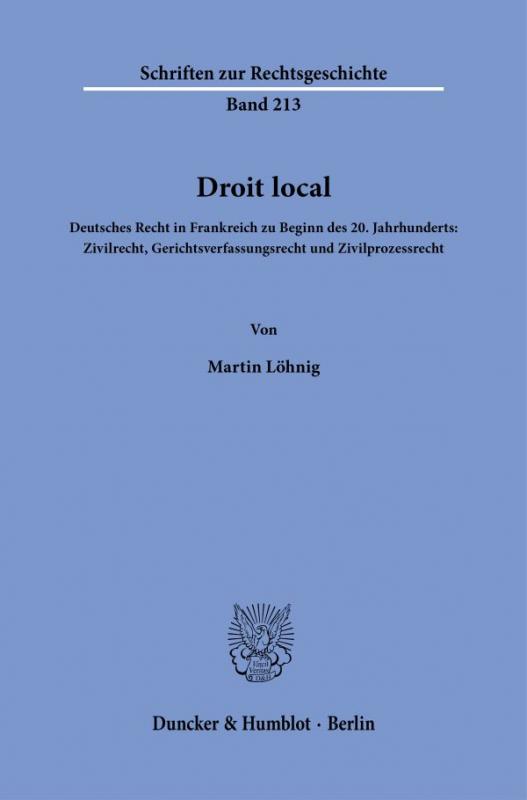 Cover-Bild Droit local.