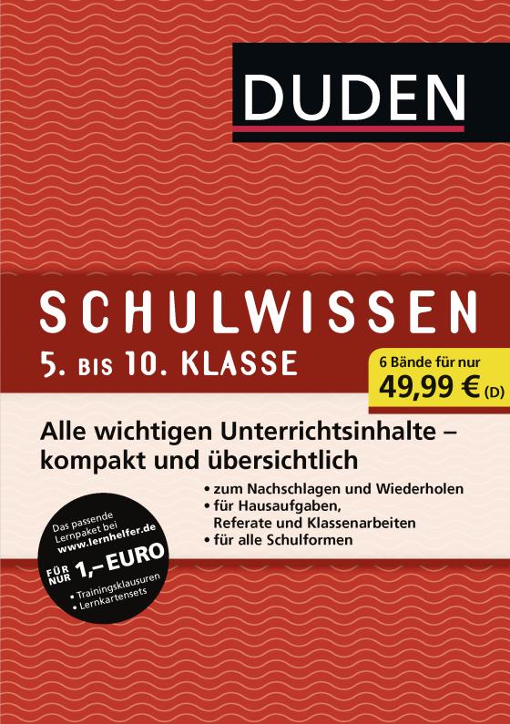 Cover-Bild Duden Schulwissen 5. bis 10. Klasse (5 Bände)