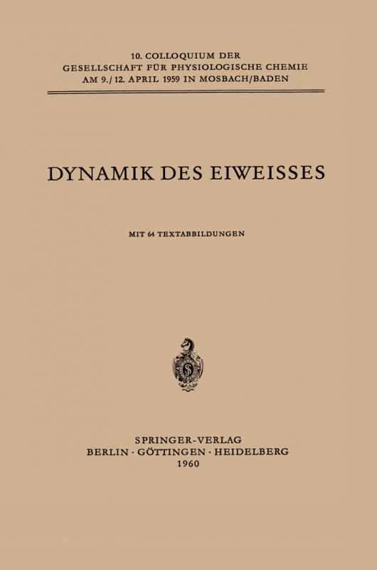 Cover-Bild Dynamik des Eiweisses