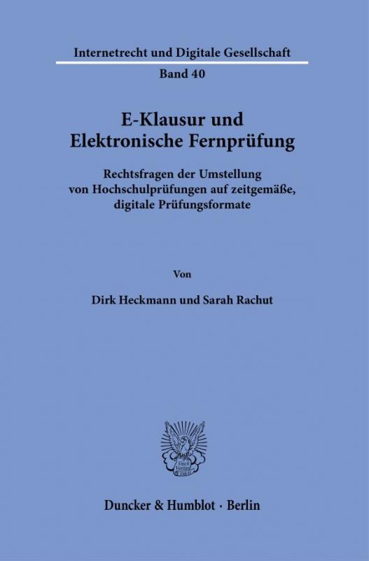 Cover-Bild E-Klausur und Elektronische Fernprüfung.