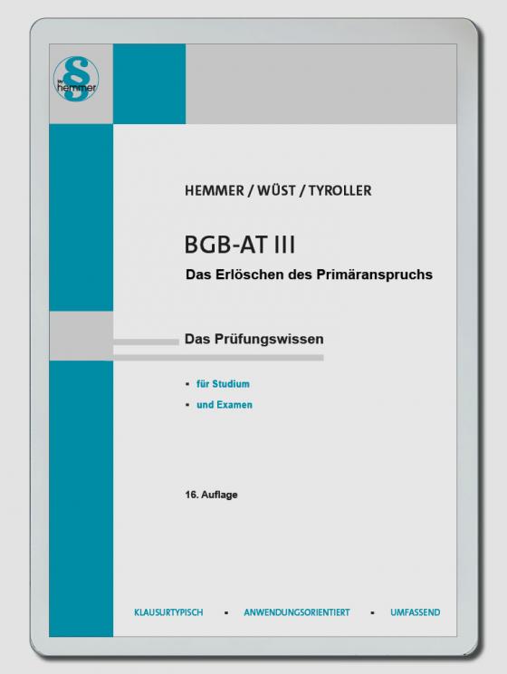 Cover-Bild eBook BGB-AT III - Das Erlöschen des Primäranspruchs