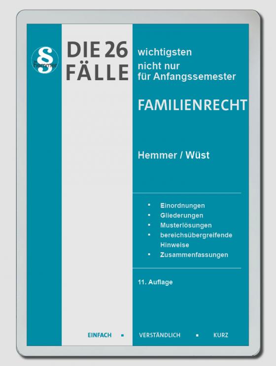 Cover-Bild eBook Die 26 wichtigsten Fälle Familienrecht