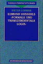 Cover-Bild Edmund Husserls "Formale und transzendentale Logik"