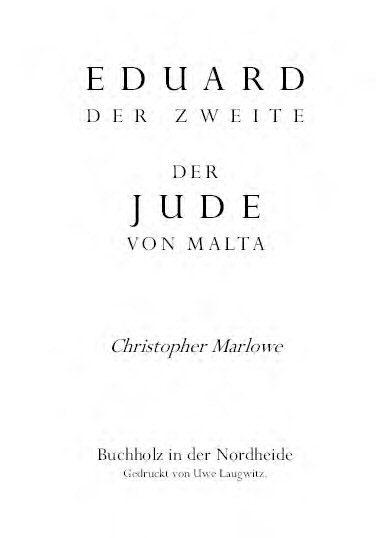 Cover-Bild Eduard II. / Der Jude von Malta