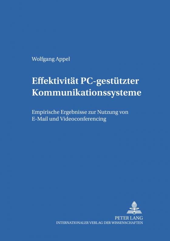 Cover-Bild Effektivität PC-gestützter Kommunikationssysteme