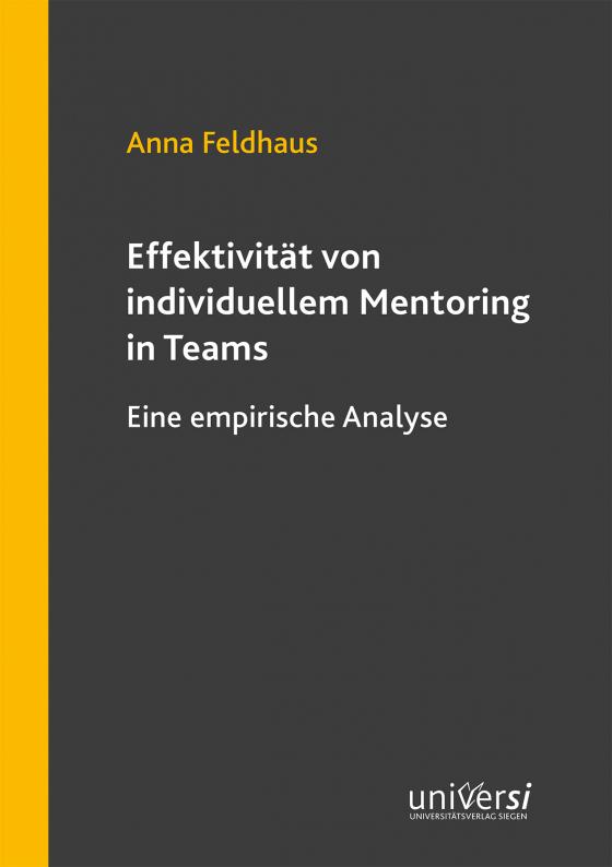 Cover-Bild Effektivität von individuellem Mentoring in Teams