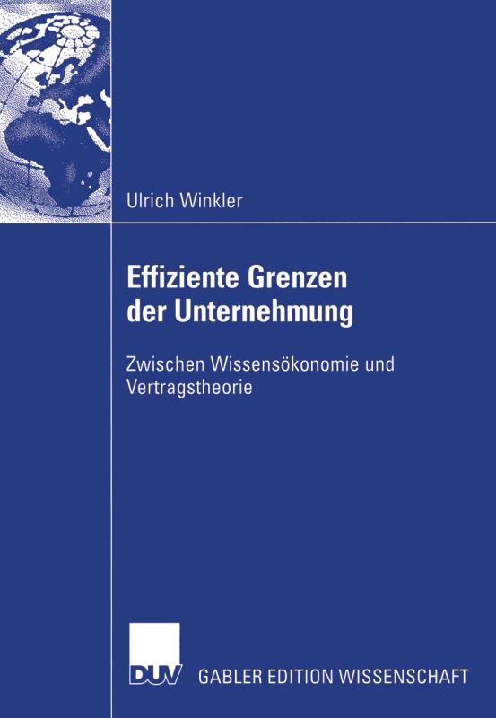 Cover-Bild Effiziente Grenzen der Unternehmung