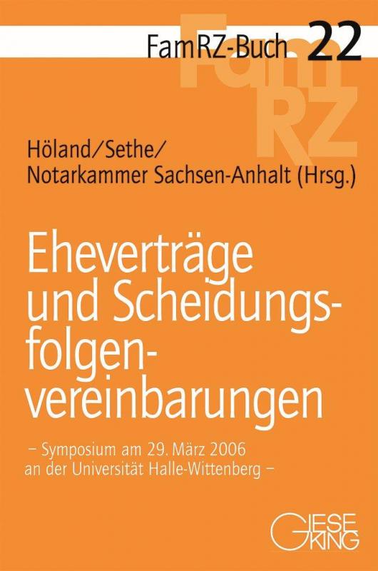 Cover-Bild Eheverträge und Scheidungsfolgenvereinbarungen