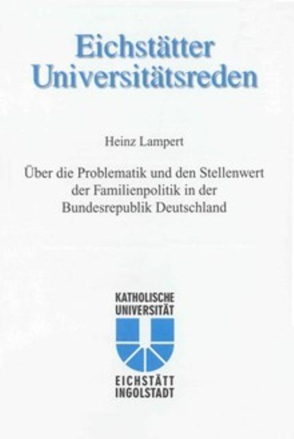 Cover-Bild Eichstätter Universitätsreden Heinz Lampert