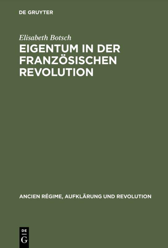 Cover-Bild Eigentum in der Französischen Revolution