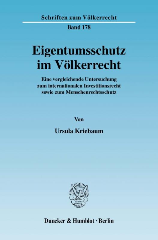 Cover-Bild Eigentumsschutz im Völkerrecht.