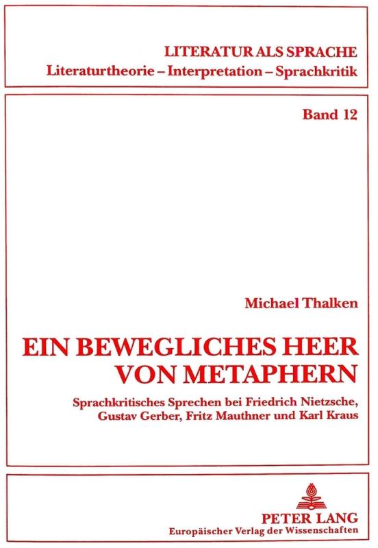 Cover-Bild «Ein bewegliches Heer von Metaphern...»