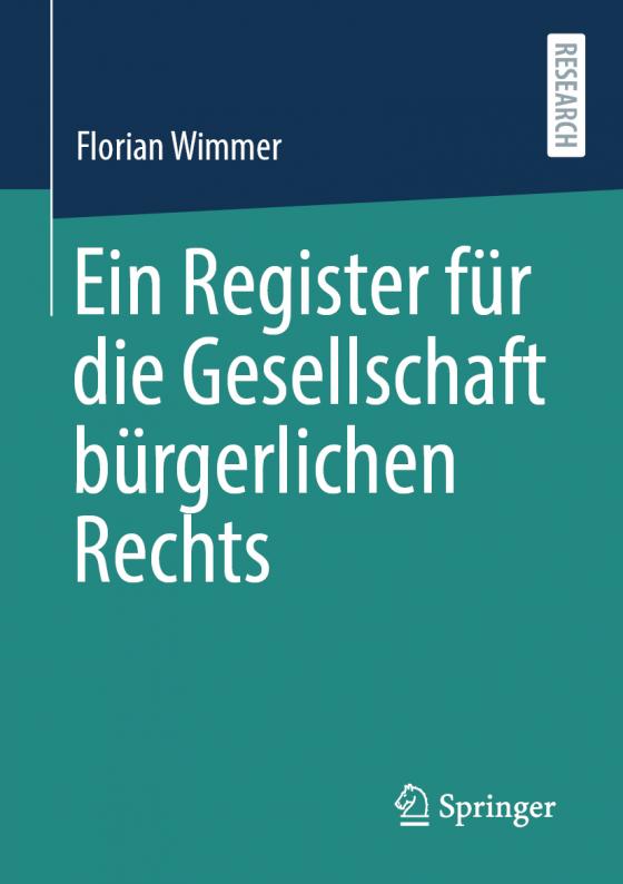 Cover-Bild Ein Register für die Gesellschaft bürgerlichen Rechts