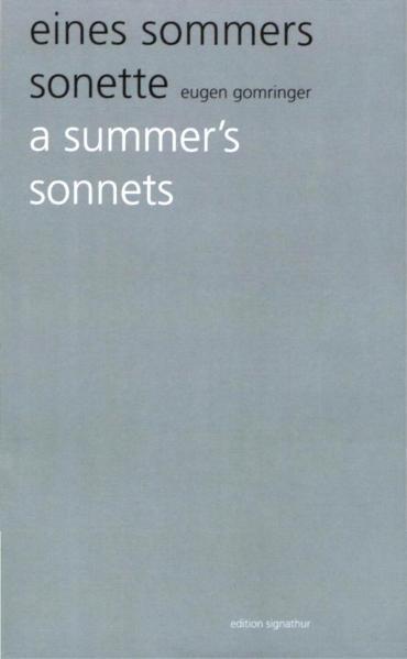 Cover-Bild eines sommers sonette /a summer's sonnets