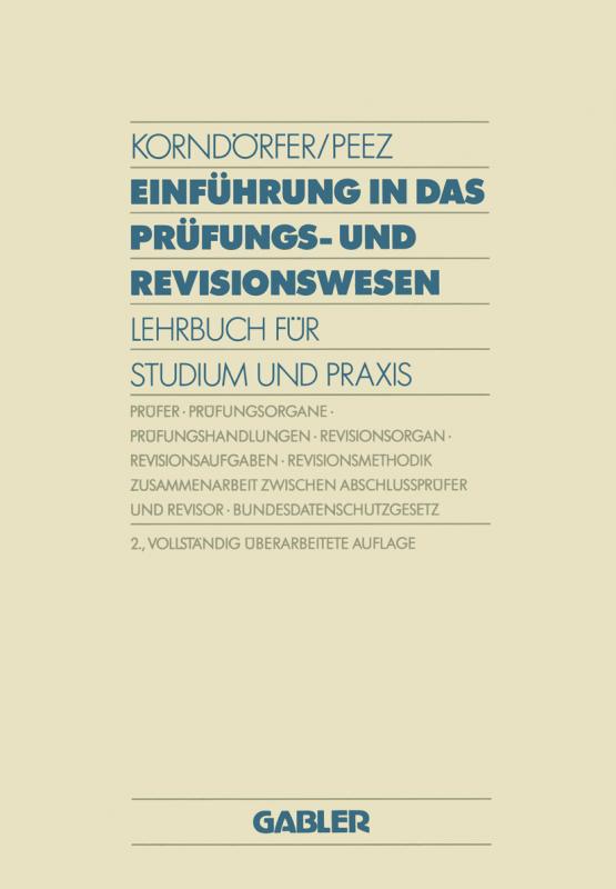 Cover-Bild Einführung in das Prüfungs- und Revisionswesen