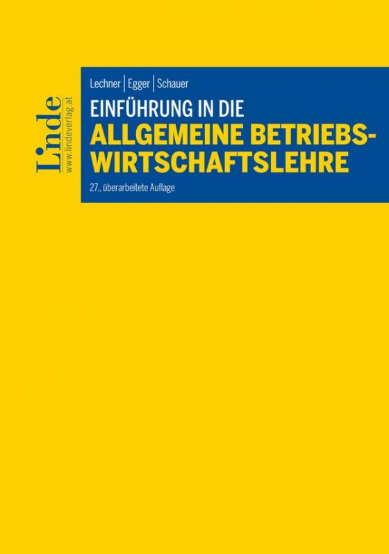 Cover-Bild Einführung in die Allgemeine Betriebswirtschaftslehre