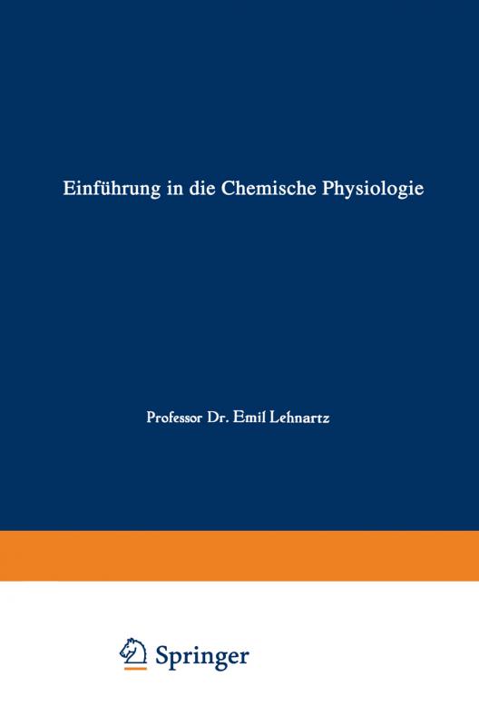 Cover-Bild Einführung in die Chemische Physiologie