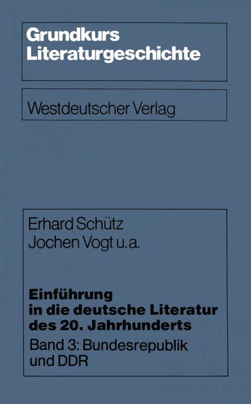 Cover-Bild Einführung in die deutsche Literatur des 20. Jahrhunderts