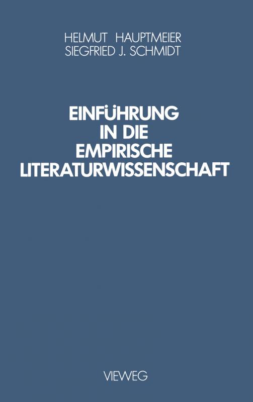 Cover-Bild Einführung in die Empirische Literaturwissenschaft