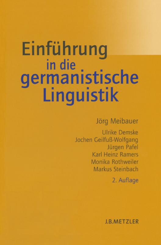 Cover-Bild Einführung in die germanistische Linguistik