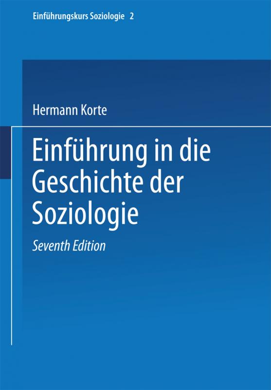 Cover-Bild Einführung in die Geschichte der Soziologie